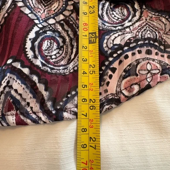 ALYX Black Layered Hem Women's Top with Paisley Detail 2X - Picture 5 of 7